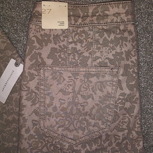 NWT Sz 27 Anthropologie Tapestry Seamed Jeggings - Picture 7 of 13